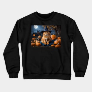 Marmalade witch cat Crewneck Sweatshirt